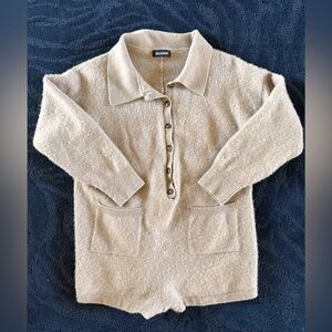 NAADAM Cashmere Romper in Tan